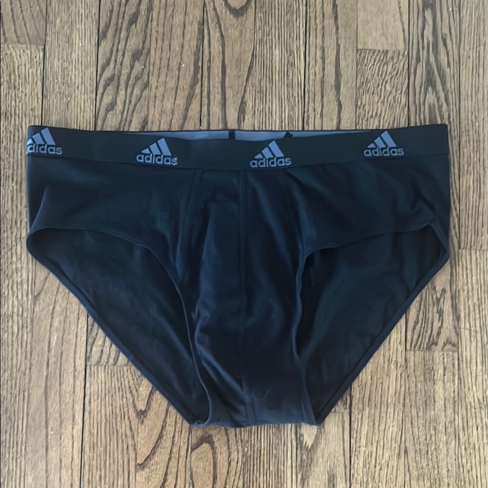 Adidas Black Cotton stretch Briefs New